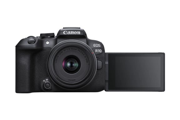Canon EOS R10 + RF-S 18-45mm F4.5-6.3 IS STM MILC 24,2 MP CMOS 6000 x 4000 Pixeles Negro