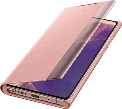 Samsung Funda para Galaxy Note20 Modelo Folio Clear View Cover Rosa