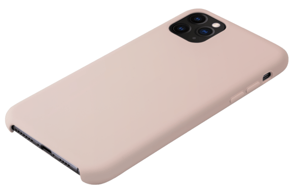 Custodia morbida in silicone gel per Apple iPhone 11 Pro Max, rosa sabbia