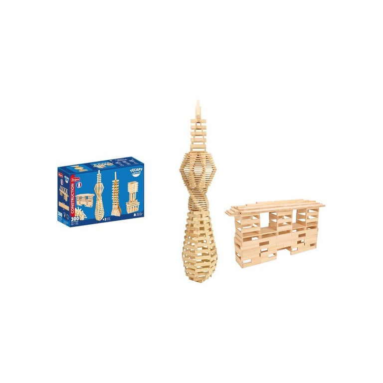 Jeu de construction en bois JEUJURA TéCap Classic 300 pièces bois naturel Neuf