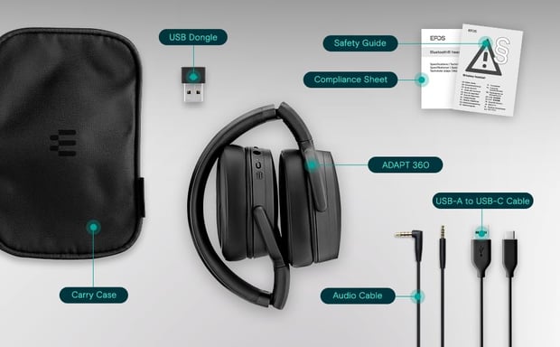 Epos Micro-casque ADAPT 360 - Neuf Noir - vue 3