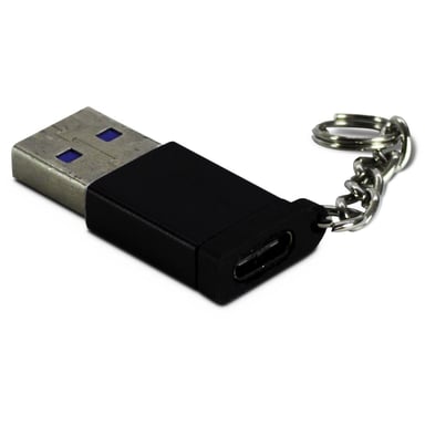 Inter-Tech 88885460 cambiador de género para cable USB Type C USB Type A Negro