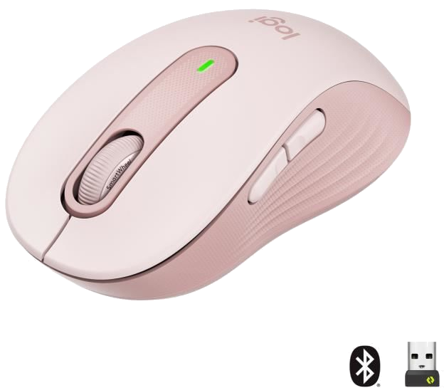 Souris Sans Fil Logitech Signature M650 - Silencieuse, Bluetooth, Boutons Programmables - Rose