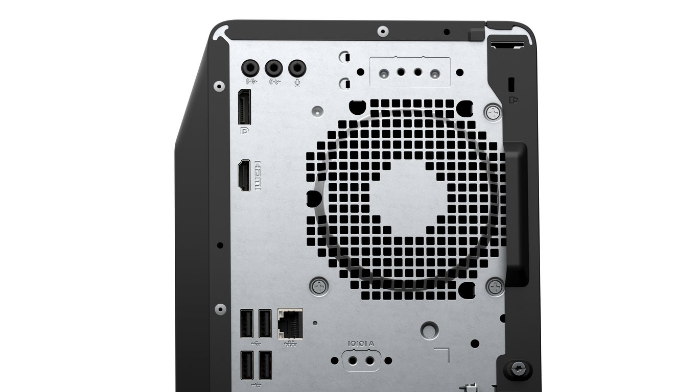 HP OmniDesk Desktop AI M03 0014ns PC Intel Core Ultra 5 225 DDR5 SDRAM SSD DOS gratuit Tower AI PC Bois Neuf - vue 3