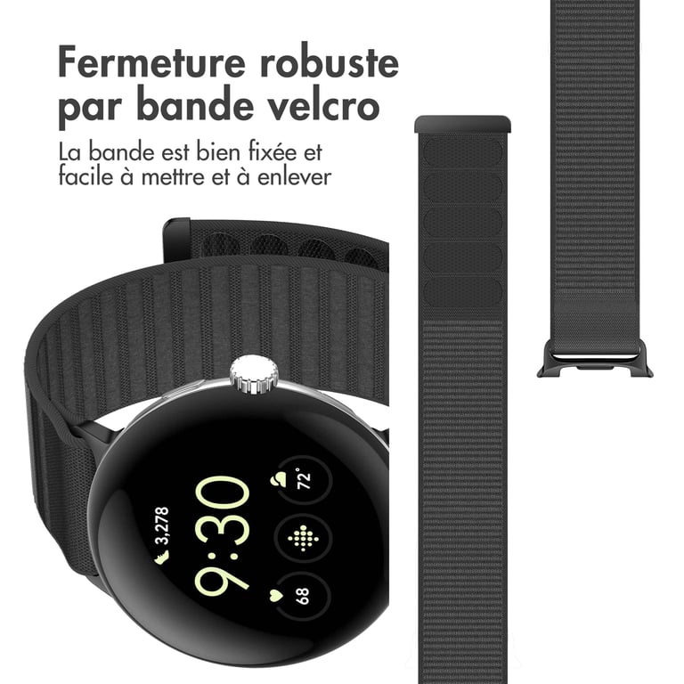 Bracelet Google Pixel Watch / Watch 2 / 3 / 4 41mm Nylon - vue 2