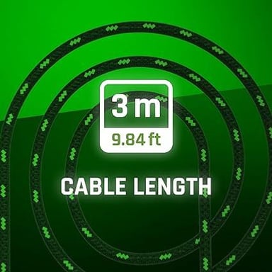 Snakebyte SB916274 cable USB USB 2.0 3 m USB C USB A Negro, Verde
