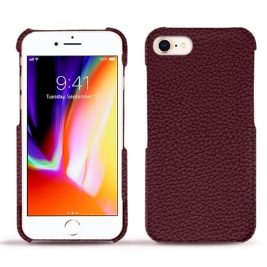 Coque cuir Apple iPhone 8 -  - Violet - Cuir grainé