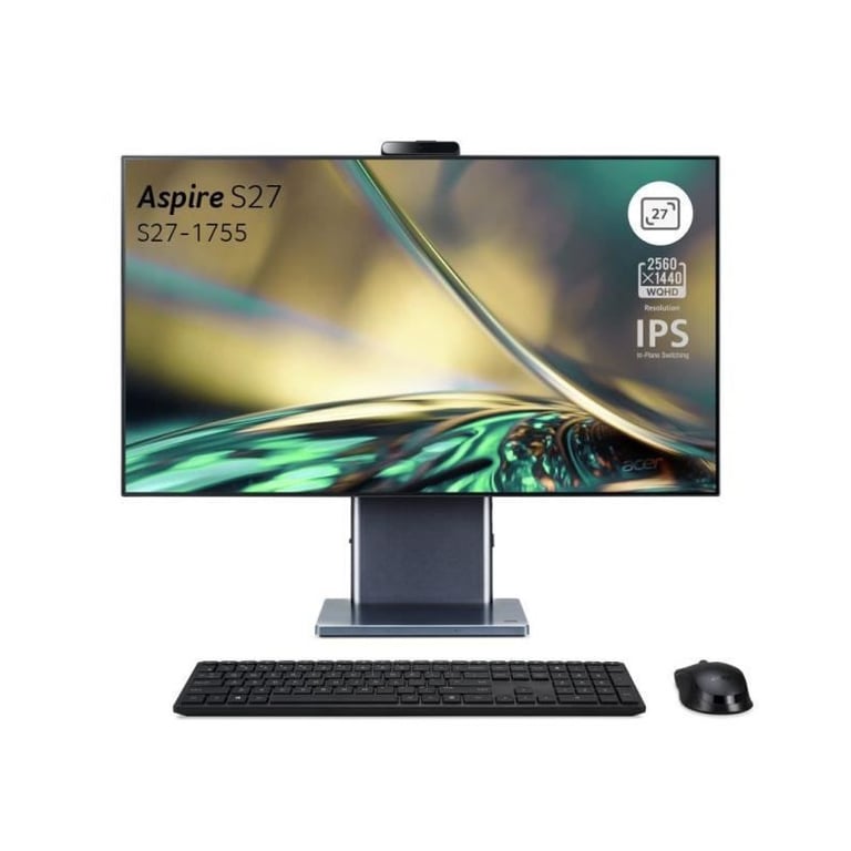 ACER PC tout-en-un  Aspire S27-1755 27'' QHD IPS Intel Core i5-1240P RAM 16 Go 512 Go SSD Windows 11 AZERTY - Bon &eacute;tat