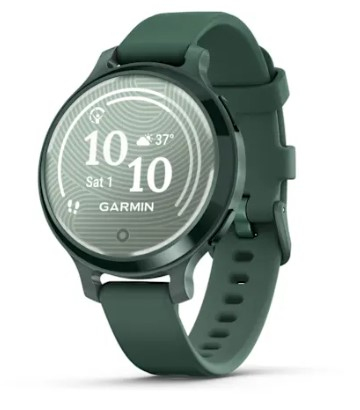 Garmin Lily 2 Active Petite Montre connectée et élégante avec GPS intégré Lunar Gold avec Bracelet Silicone - vue 4