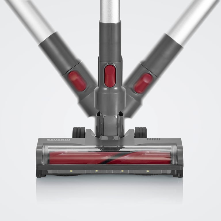Severin HV 7968 aspirateur balai et balai électrique Batterie Sec Sac à poussière 0,4 L 300 W Anthracite, Rouge, Argent 2000 Ah - Neuf