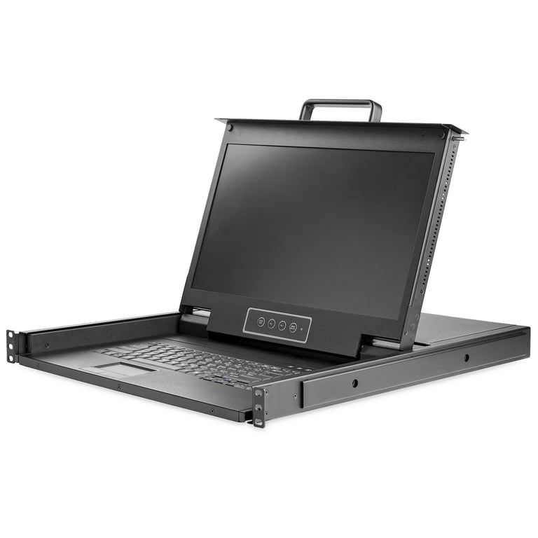 StarTech.com Console LCD de 17 3 HD à montage en rack 1U avec clavier américain Interface VGA Câble KVM inclus Console KVM avec commutateur KVM 1 ports USB 17.3 ...
