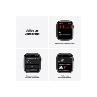 Watch Series 7 (GPS + Cellular) Boîtier en Aluminium Vert de 45 mm, Bracelet Sport