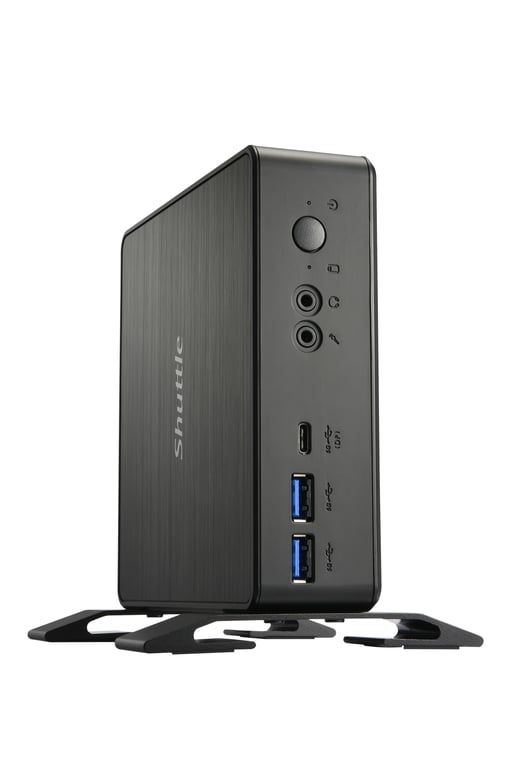 Shuttle Nano PC Système NC4010BA Intel Celeron 7305 Windows 11 Pro Entry 4GB RAM .2 SSD 1x HDMI 1x DP 1xUSB CDP 6x USB3.2 1x 2.5 bay 2x .2 1x LAN VESA Neuf - vue 2