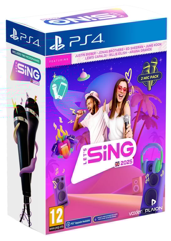 Let' Sing 2025 + 2 Micros Jeu PS4 - vue 2