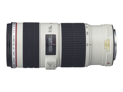 Canon EF 70-200 mm f/4L IS USM SLR Téléobjectif Blanc