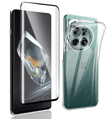 OnePlus 12R 5G coque tpu et vitre full noir