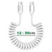 Cavo USB-C a USB-C 100W 480 Mb/s a spirale retrattile da 12 a 50 cm