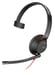 POLY Blackwire 5210 Casque Avec fil Arceau Appels/Musique USB Type-A Noir, Rouge