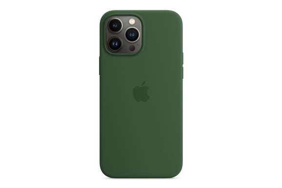 Coque en silicone avec MagSafe pour iPhone 13 Pro Max Vert