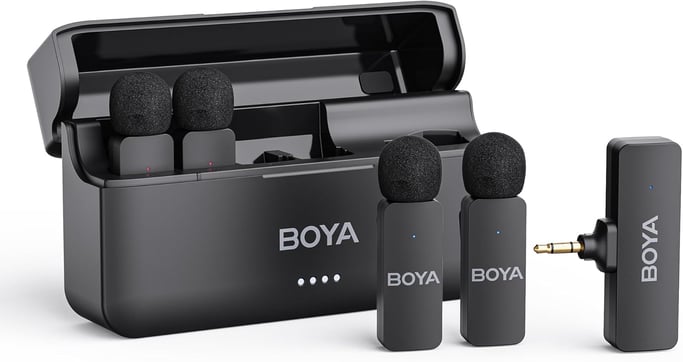 Sistema de Micrófono Inalámbrico BOYA BY-V4 - Calidad de sonido profesional de 4 canales
