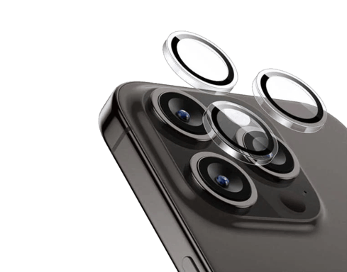 Force Glass 3 Protectores de lente de cámara para iPhone 16 Pro / 16 Pro Max en vidrio templado plano Transparente