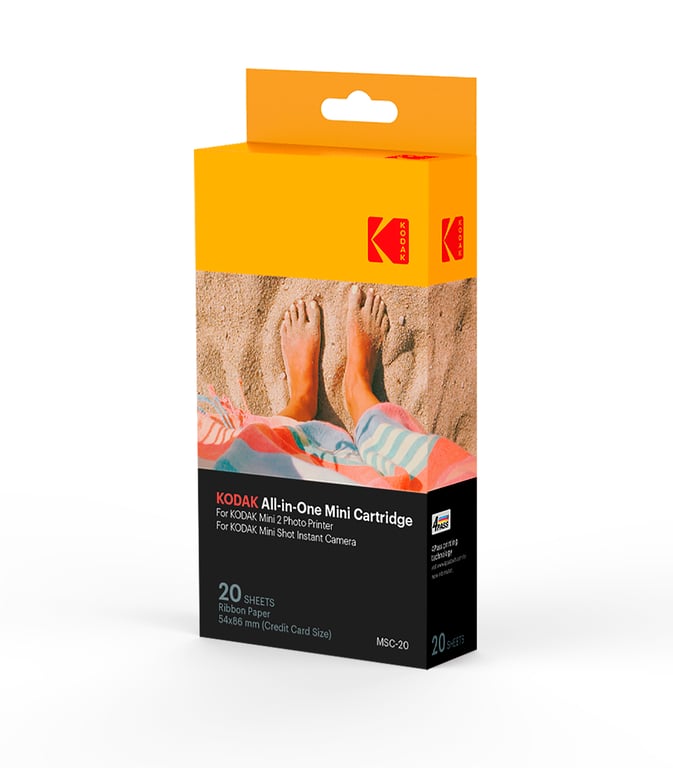 Cartouches Papier Pour Kodak Mini 2 Et Kodak Mini Shotpack 20 Papiers Format 2.1"X 3.4"