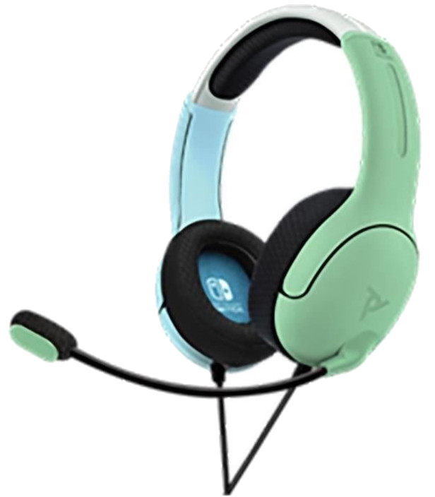 Casque-Micro Gaming - PDP - LVL40 - Filaire - Bleu Aloha et Vert - Switch