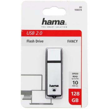 Hama Fancy 128GB USB 2.0 lecteur USB flash 128 Go USB Type-A Noir, Argent