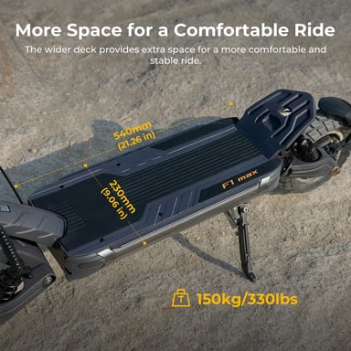 Ausom Trottinette Électrique, Moteur Double, Pneus Pneumatiques de 10'', Batterie de 20,8Ah, Suspension à Quatre Ressorts, Freins E-ABS, Autonomie de 100 km, Charge Max de 150 kg, pour Aventures Off-Road