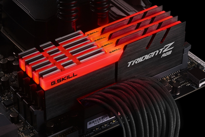 G.Skill TridentZ RGB Series AMD Edition DDR4 kit : 4 x 8 Go DIMM 288 broches 3200 MHz / PC4 25600 CL16 1.35 V mémoire sans tampon non ECC - vue 4