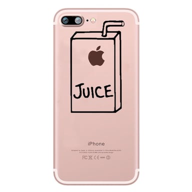 Coque Silicone IPHONE X Max Juice Fun APPLE Jus de Pomme Boisson Transparente Protection Gel Souple