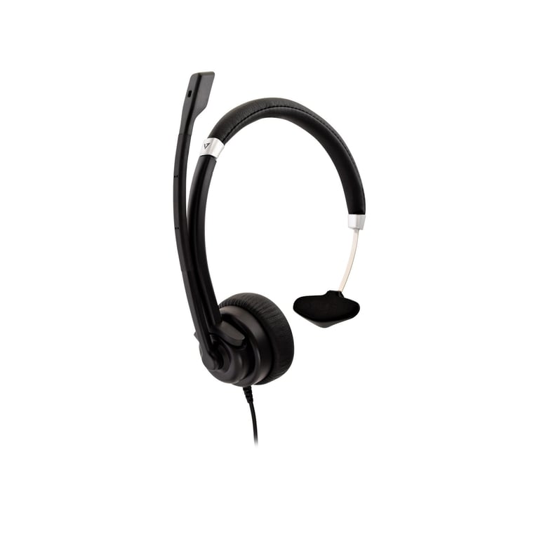 Casque Mono V7 HA401 – Microphone Antibruit, 1,8m Câble, Confort Optimal - vue 3