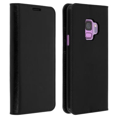 Funda Samsung Galaxy S9 de cuero billetera Función soporte – Negra