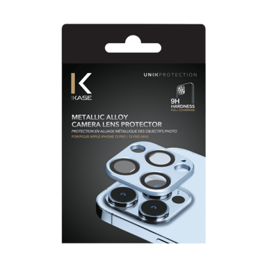 Tapa del objetivo de aleación metálica para Apple iPhone 13 Pro/13 Pro Max, azul titanio