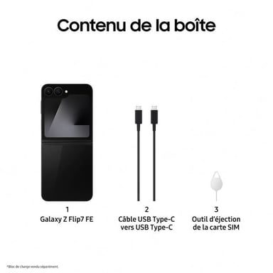 Galaxy Z Flip7 FE (5G) 256 GB, Negro