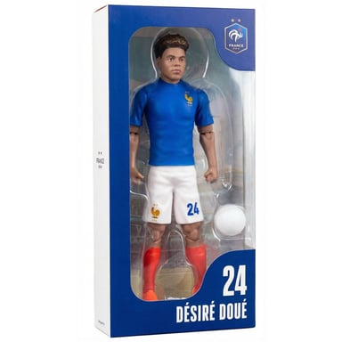 Figurine articulée MEGABLEU Désiré Doué 20 cm France N°24 avec ballon Bleu/Blanc/Rouge - Neuf
