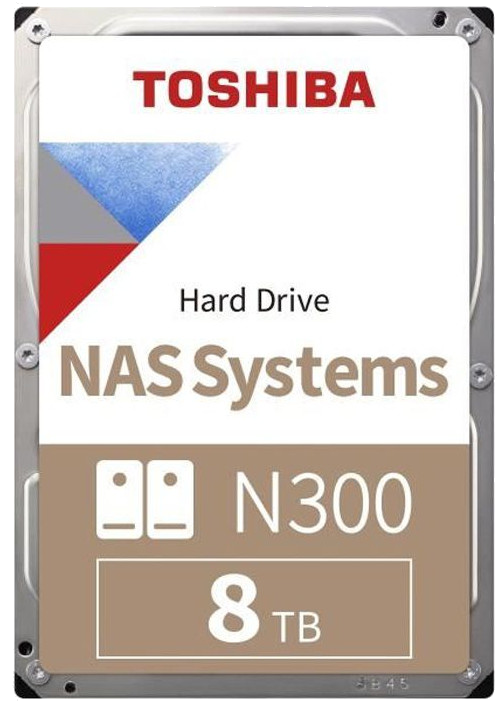 TOSHIBA - Disque dur Interne NAS - N300 - 8To - 7200 tr/min - 3.5 Boite Retail (HDWG180EZSTA)