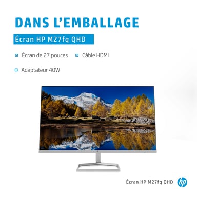 HP M27fq 68,6 cm (27'') 2560 x 1440 pixel Quad HD LED Argento