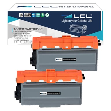 Cartucho de Tóner Compatible TN3380 TN3330 TN-3380 TN-3330 8000 Páginas (2 Negro) Reemplazo para DCP-8110DN HL-5440D HL-5450DN HL-5470DN HL-5470DW HL-5470DWT HL-5480DW HL-6180DW HL-6180DUW
