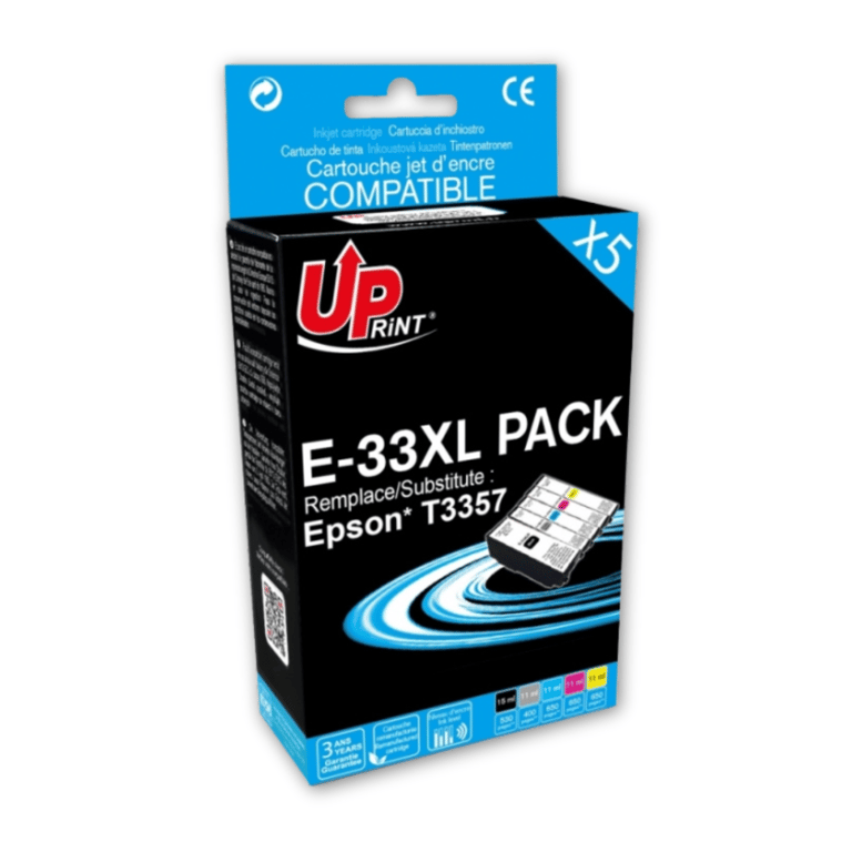 Pack UPrint compatible EPSON 33XL 5 cartouches Neuf