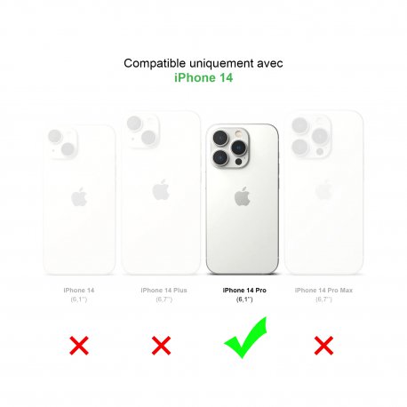 Coque iPhone 14 Pro Max Antichoc Silicone bords renforcés + 2 Vitres en verre  trempé Protection écran - Evetane