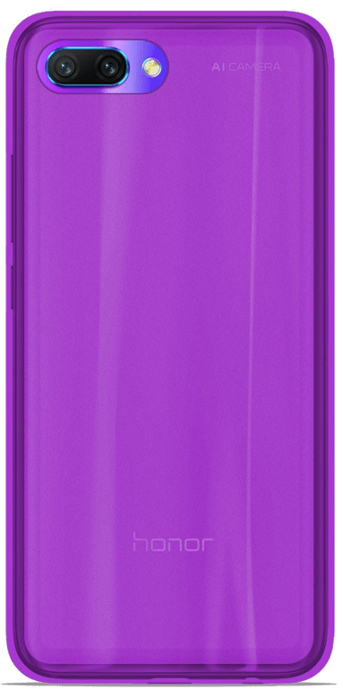 Coque silicone unie compatible Givré Violet Huawei Honor 10