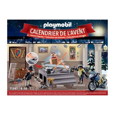 PLAYMOBIL 71347 Calendrier de l'Avent - Police- - La magie de Noël - 24 cases a ouvrir- pour attendre Noël