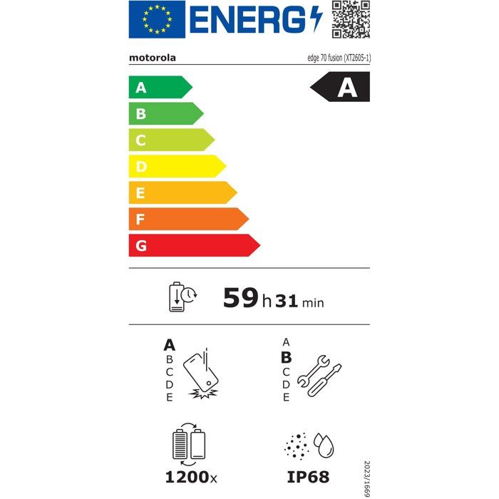 Edge 70 Fusion (5G) 256Go, Noir - Neuf