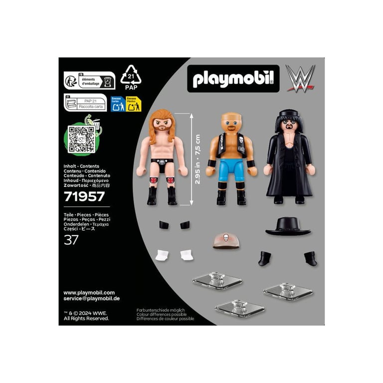 Playmobil WWE 71957 Undertaker Stone Cold Triple H - vue 5