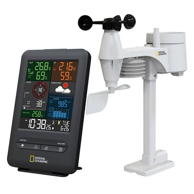 NATIONAL GEOGRAPHIC Centrale météo Confort 5 en 1 Couleur - 9080500 - Neuf