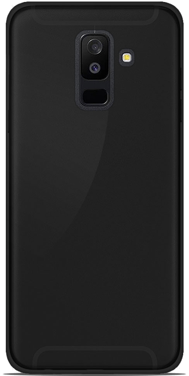 Coque silicone unie compatible Givré Noir Samsung Galaxy A6 Plus 2018