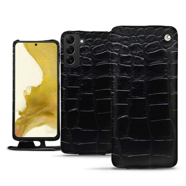 Housse cuir Samsung Galaxy S22 -  - Noir - Cuir Abaca