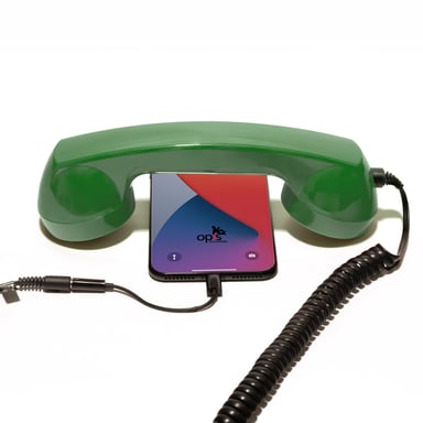 Combiné Téléphone Rétro pour Apple iPhone - Vert