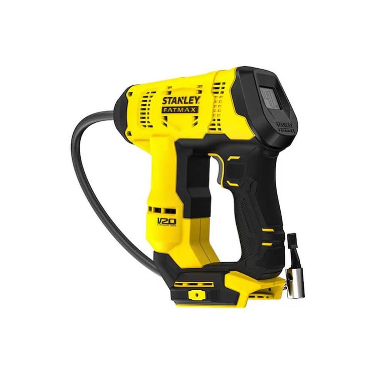 Gonfleur sans fil STANLEY FATMAX SFMCE521B XJ 18V 10 34 bar Jauge numérique 55 cm Tuyau Jaune Neuf - vue 2
